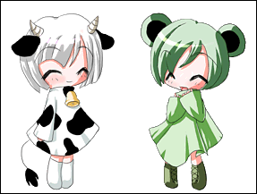 R: けろな L: うしこ